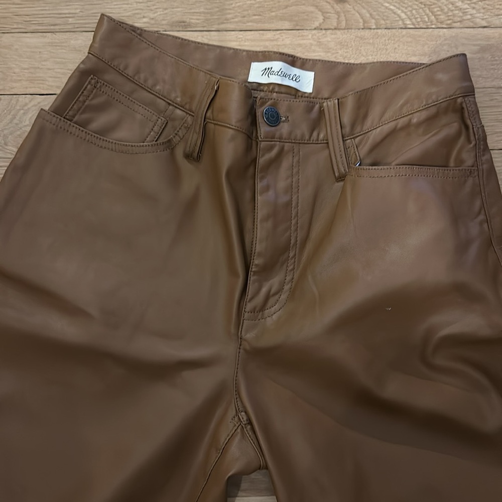 - Madewell Faux Leather Vintage wide Leg - Picture 3 of 10